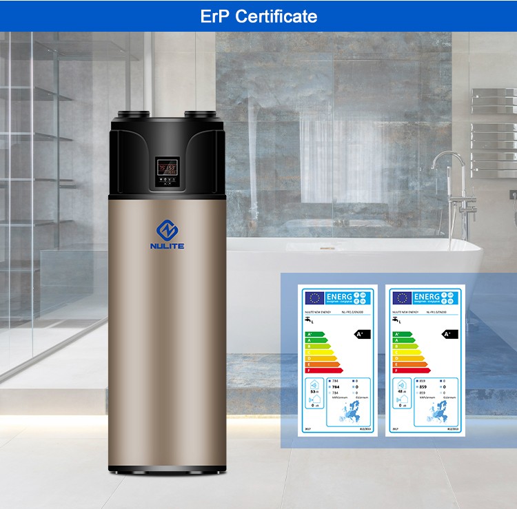 R290 75°C Stainless Steel SUS304 200L Domestic Hot Water Heat Pump 5