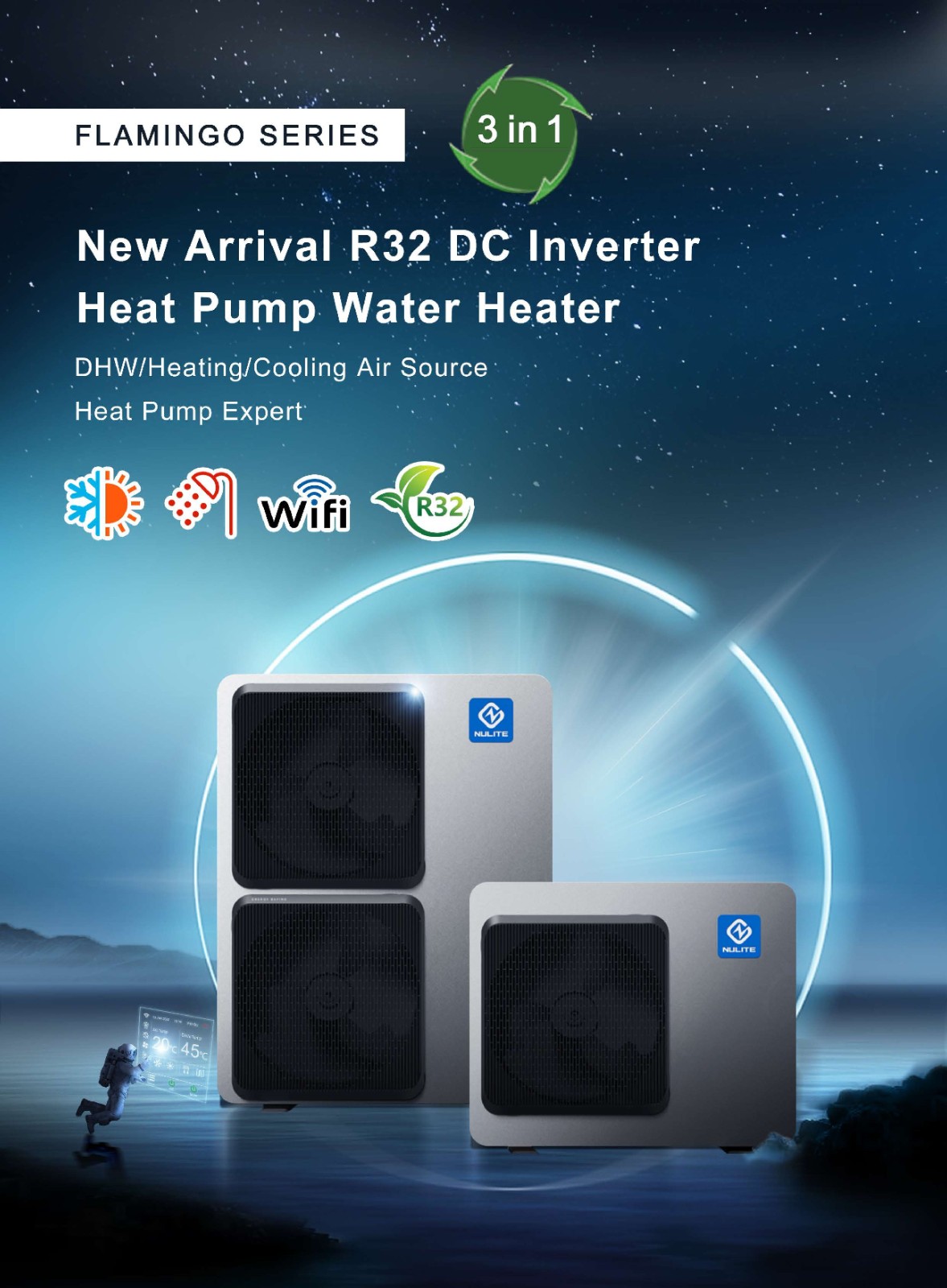 product-Nulite Flamingo Series Full DC Inverter Air Source Heat Pump-NULITE-img