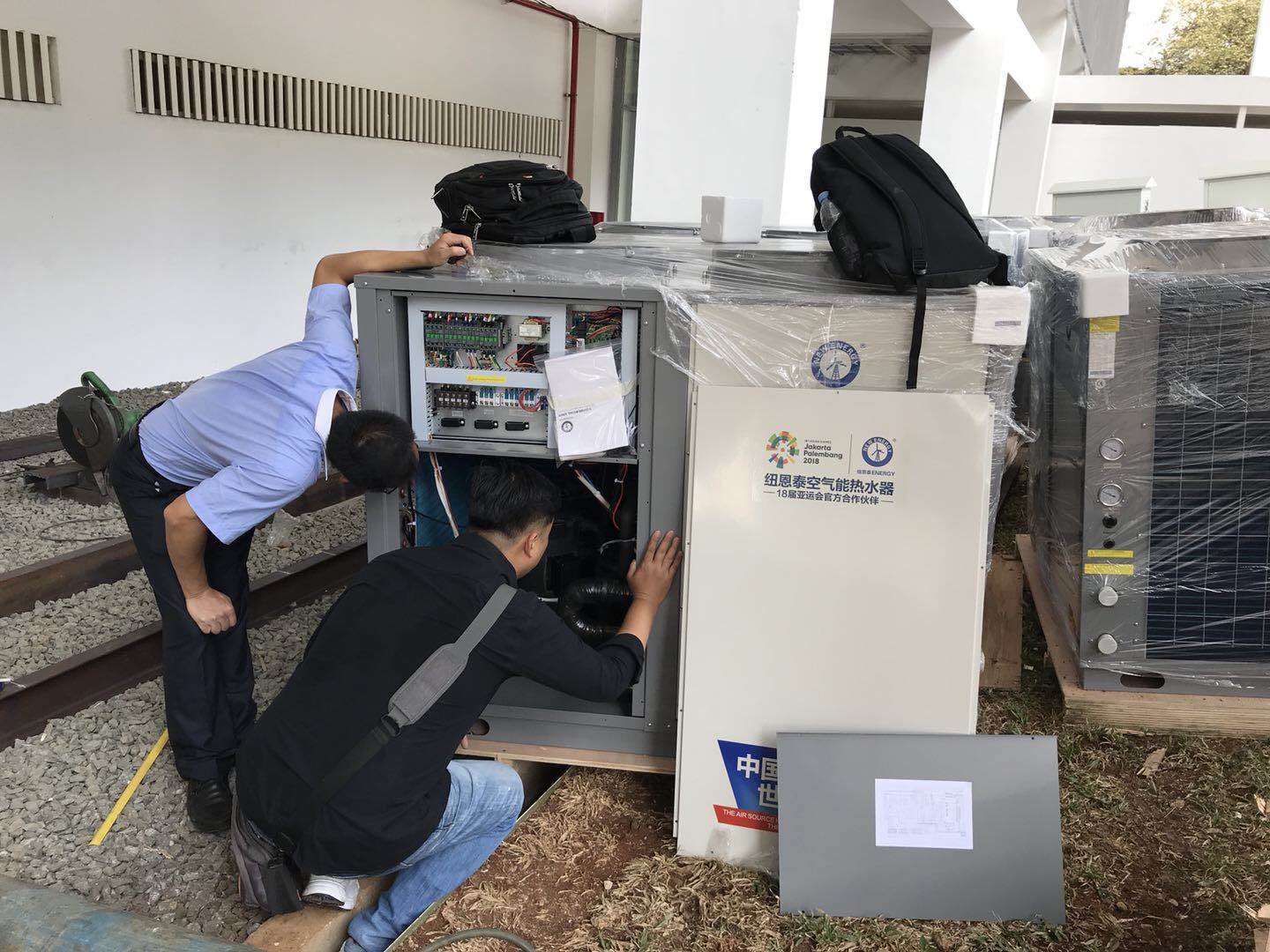 NULITE-2018 Indonesian Asian Games Heat Pump Installation Situation-10