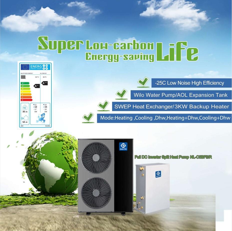 20KW ERP A++ full dc inverter heat pump for heating cooling DHW